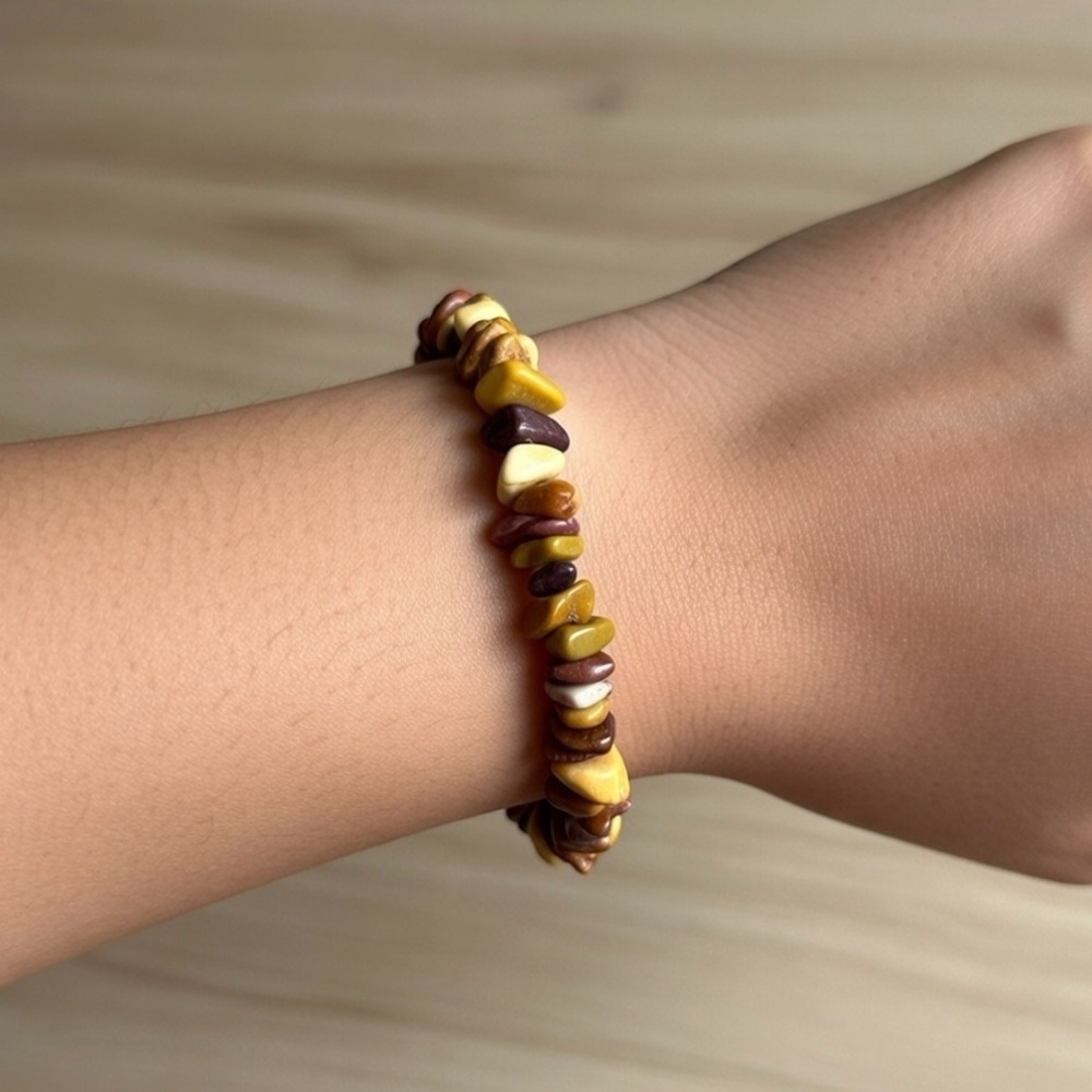 Mookite Jasper Tone Stretch Bracelet Size 6”